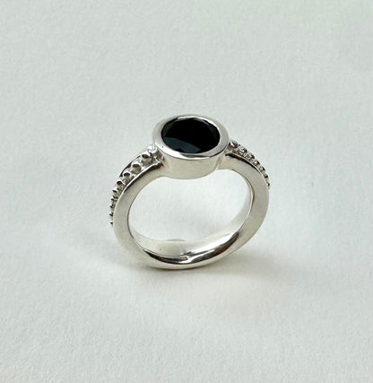 Boss Ring - Onyx - Silver