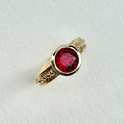 BIg Boss Ring - Ruby - Gold